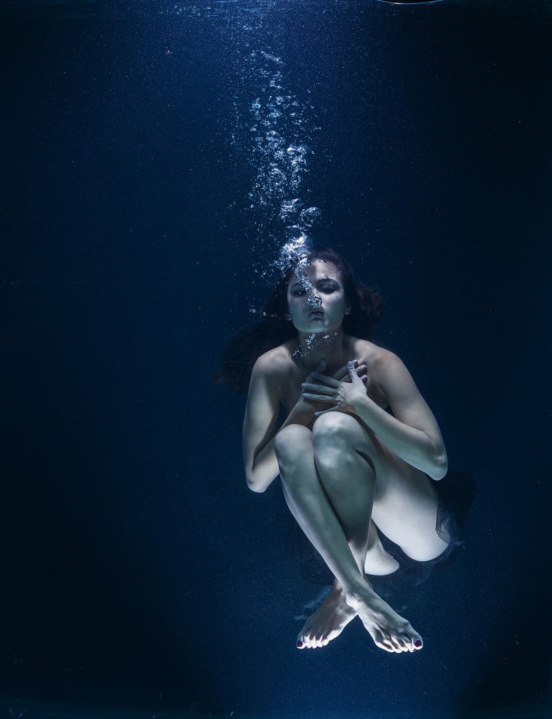 Woman practicing deep breathing